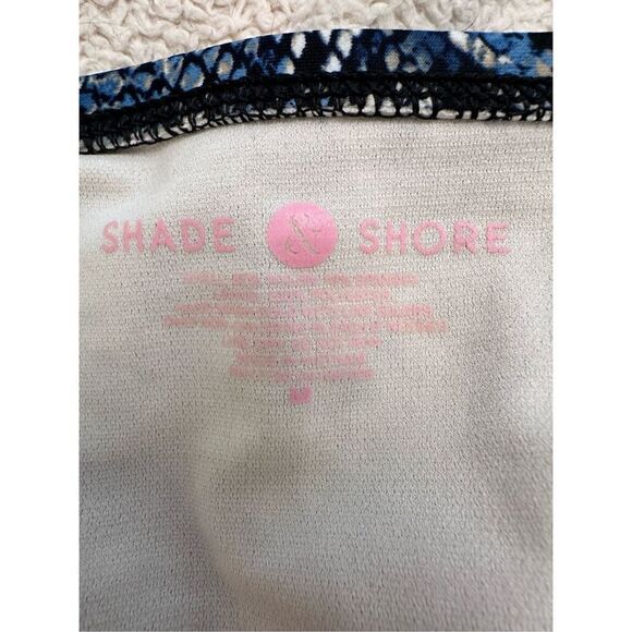 Shade & Shore Triangle Snake Bikini Top And Cheeky Bottoms 2Pc Set Blue L/M - Picture 3 of 4